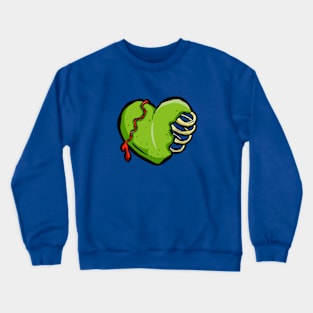 Love My Green Voodoo Dead Zombie Heart Crewneck Sweatshirt